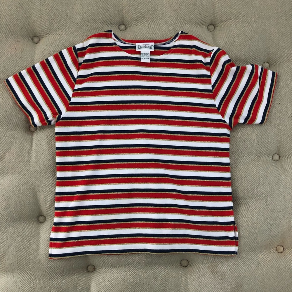 Patchington Mens Medium Striped Tee Shirt
